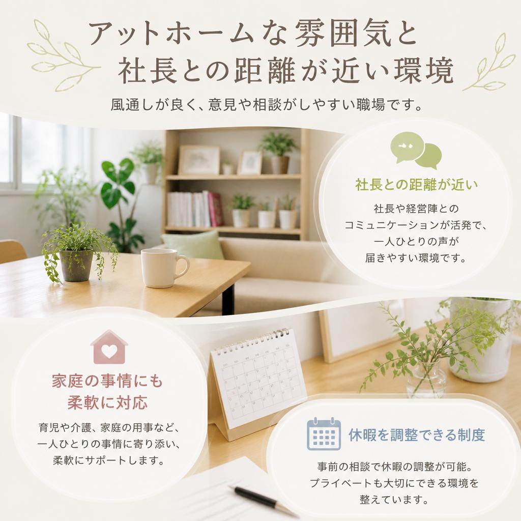 働きやすさを追求した職場環境