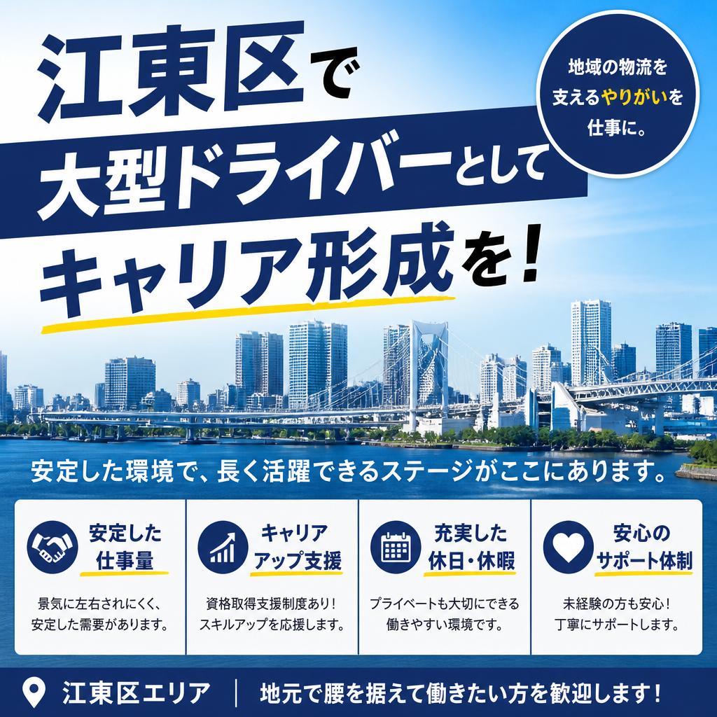 江東区で大型ドライバーとしてキャリア形成を！